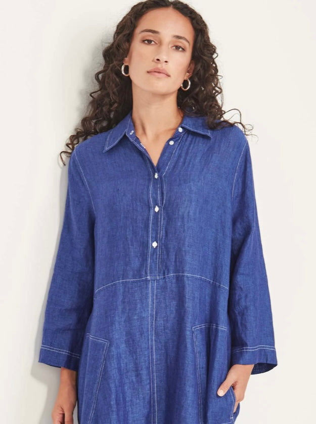 Sills Sofia Linen Shirt Dress