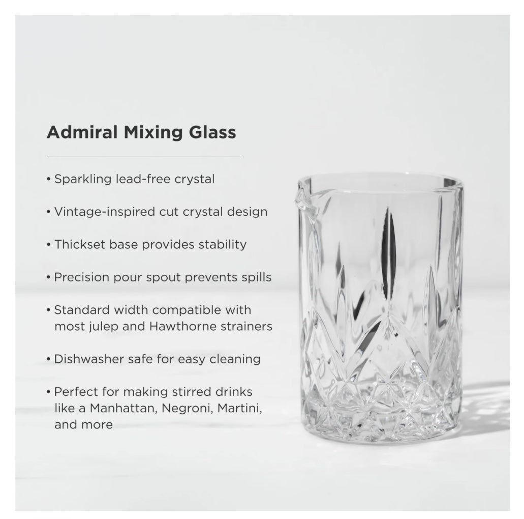 Viski Admiral Crystal Mixing Glass