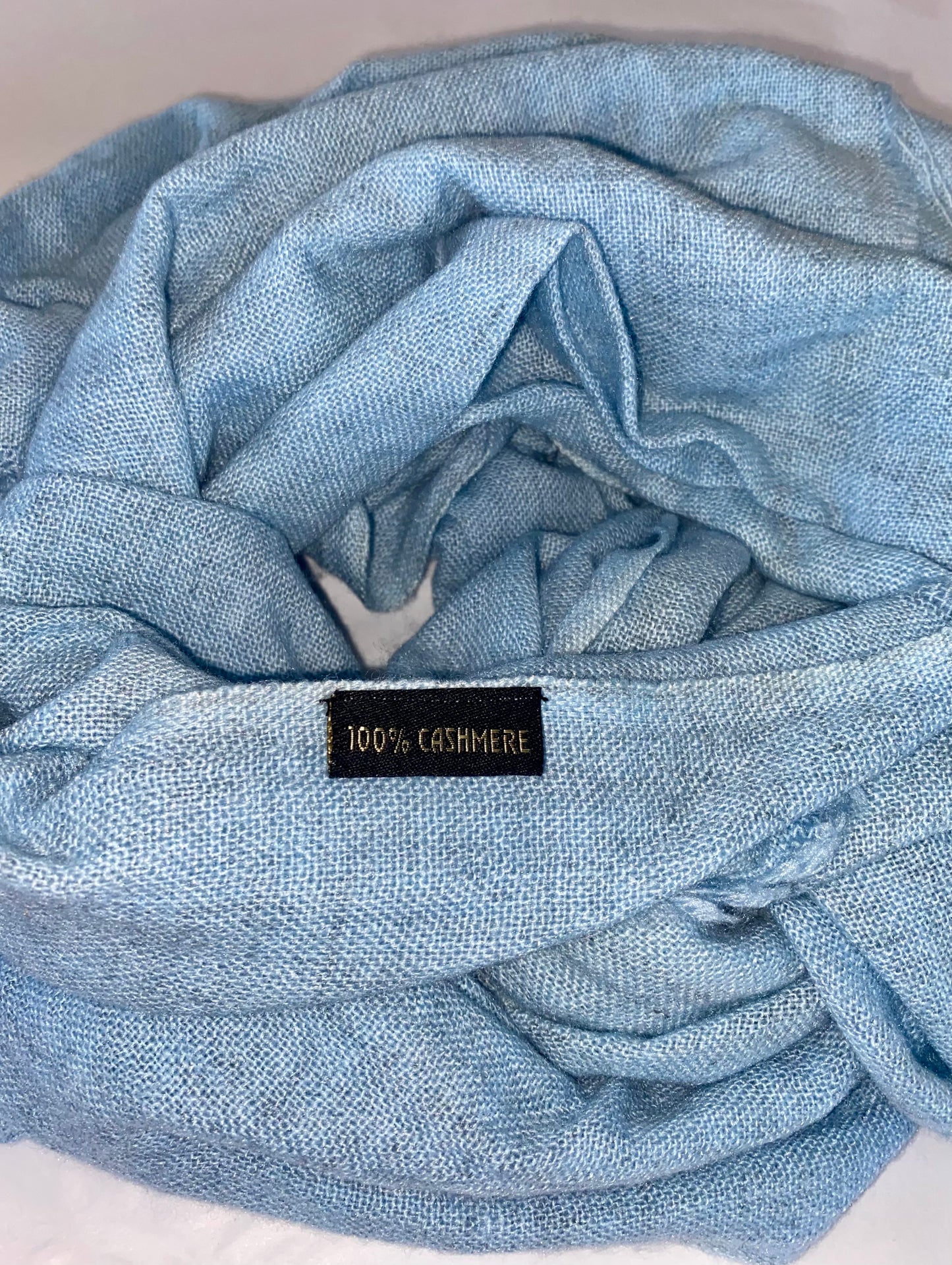 Scarlett & Victor Cashmere Scarf - Light Blue