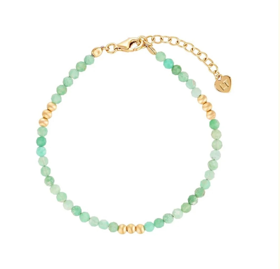 Linda Tahija Chrysophrase Mirage Bracelet - Gold
