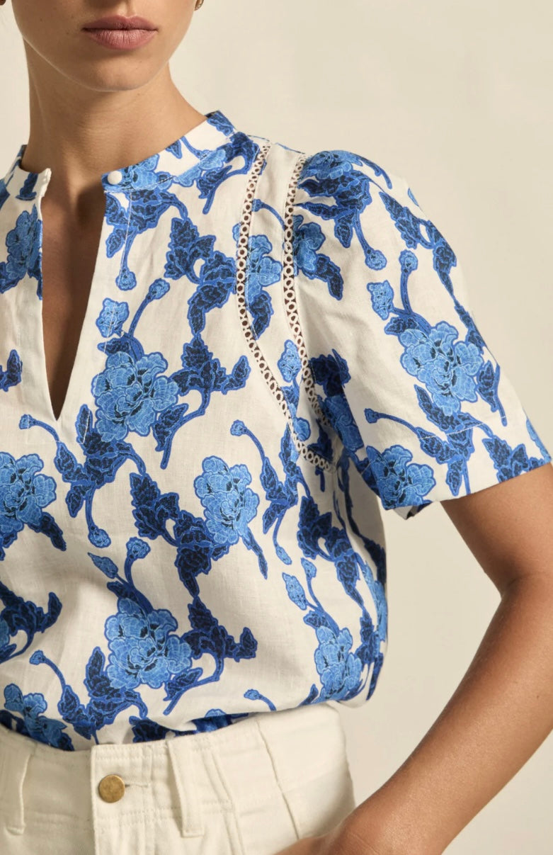 Zoe Kratzmann Recollect Top - Azure Bouquet