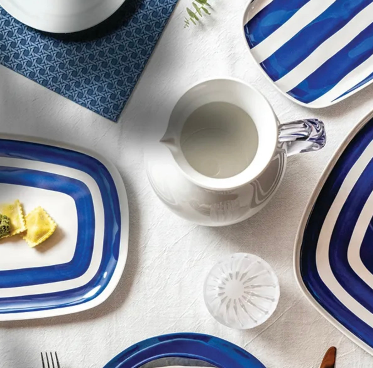 GUZZINI RIVIERA REC TRAY L - MED BLUE