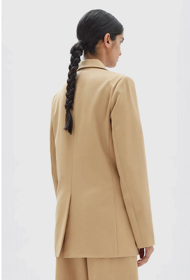Assembly Label Roberta Wool Blazer in Tan