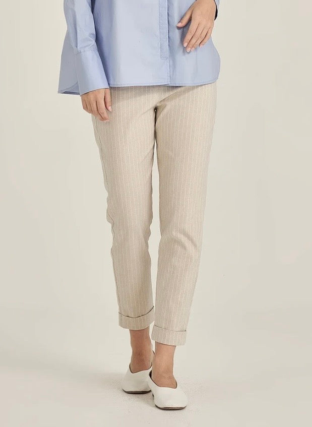 Sills Striped Hepburn Pant - Sand