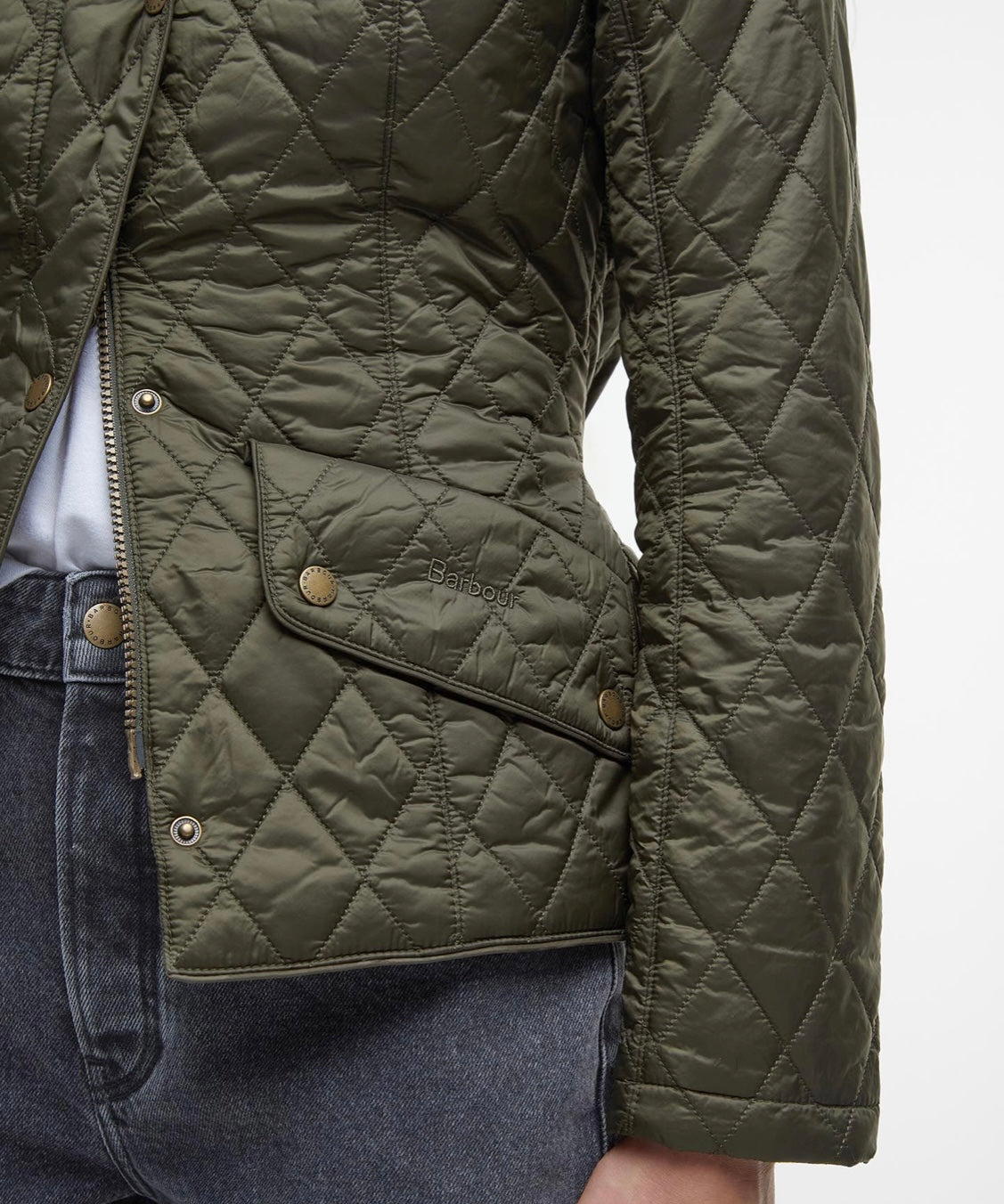 Barbour Flyweight Cavalry Quilted Jacket - Olive
