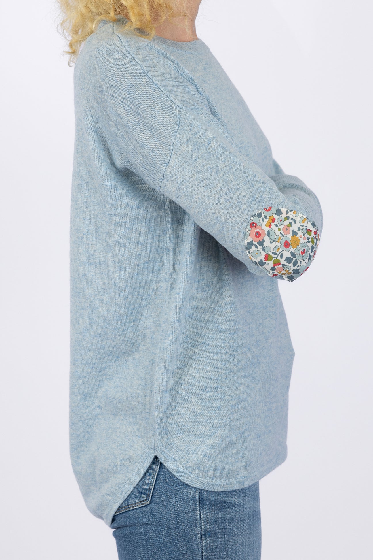 Bow and Arrow - Swing Jumper with Blue Betsy Liberty Patches - Pale Blue