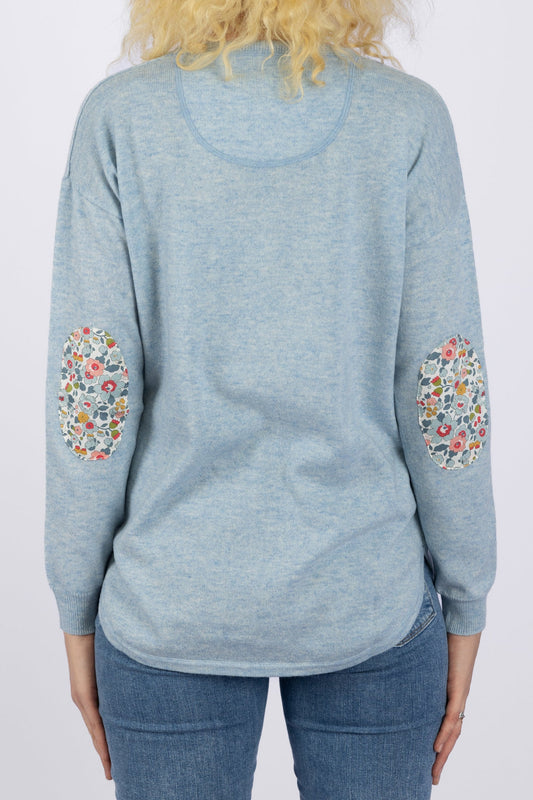 Bow and Arrow - Swing Jumper with Blue Betsy Liberty Patches - Pale Blue