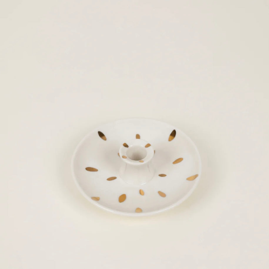 Candle Holder with gold detailing
