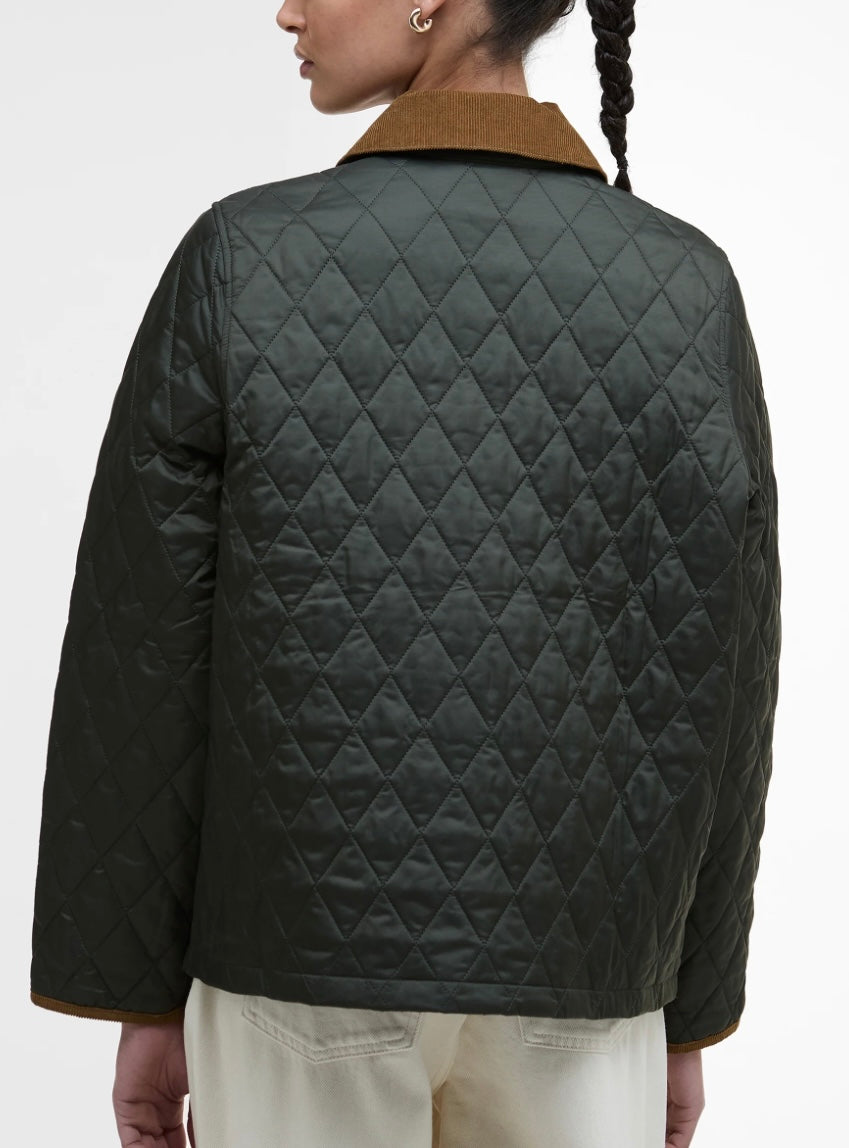 Barbour Icons Cropped Liddesdale Quilted Jacket - Sage/Ancient