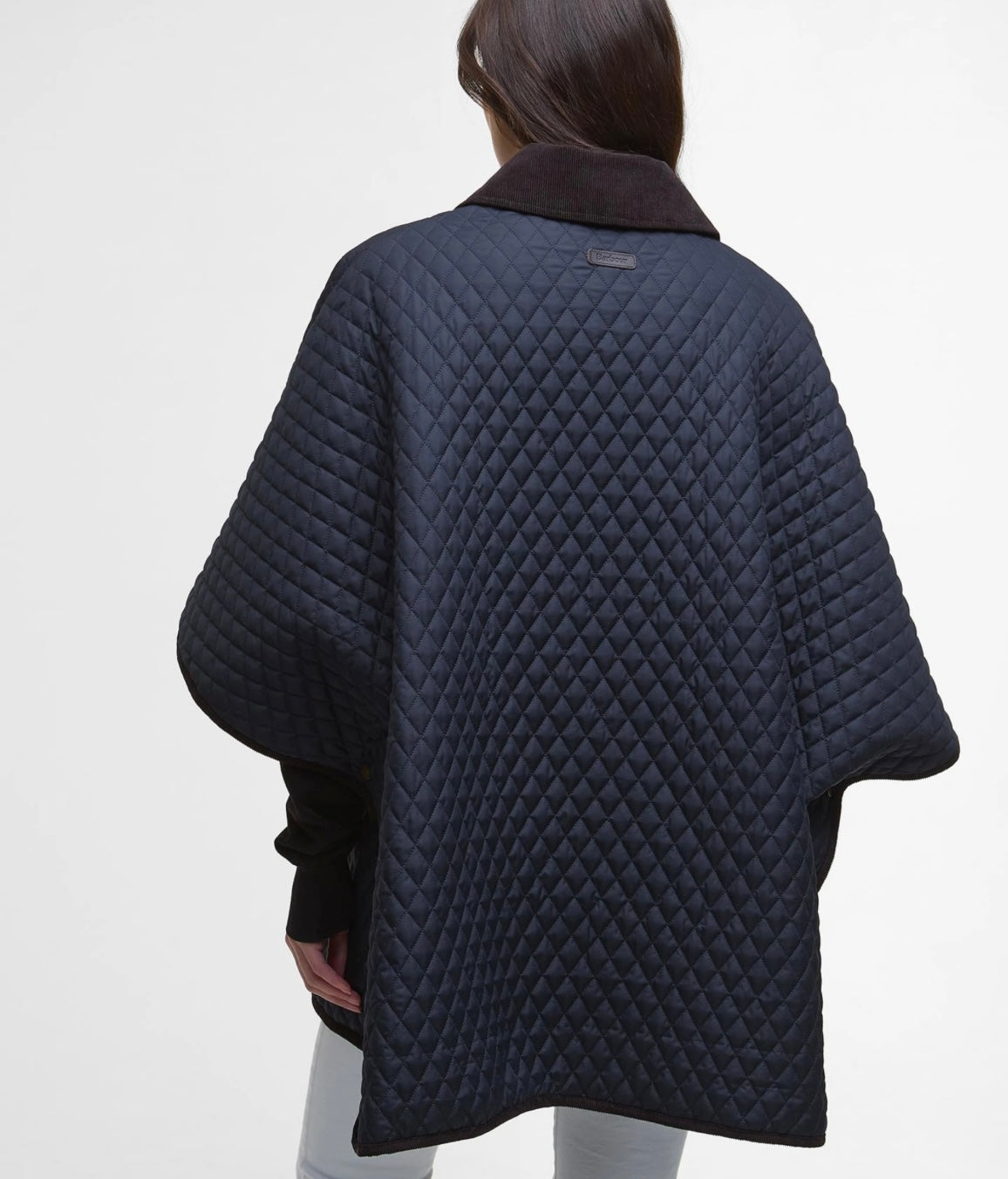 Barbour Oakham Quilted Cape - Navy Size Small