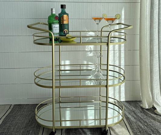 Ava Bar Trolley Gold