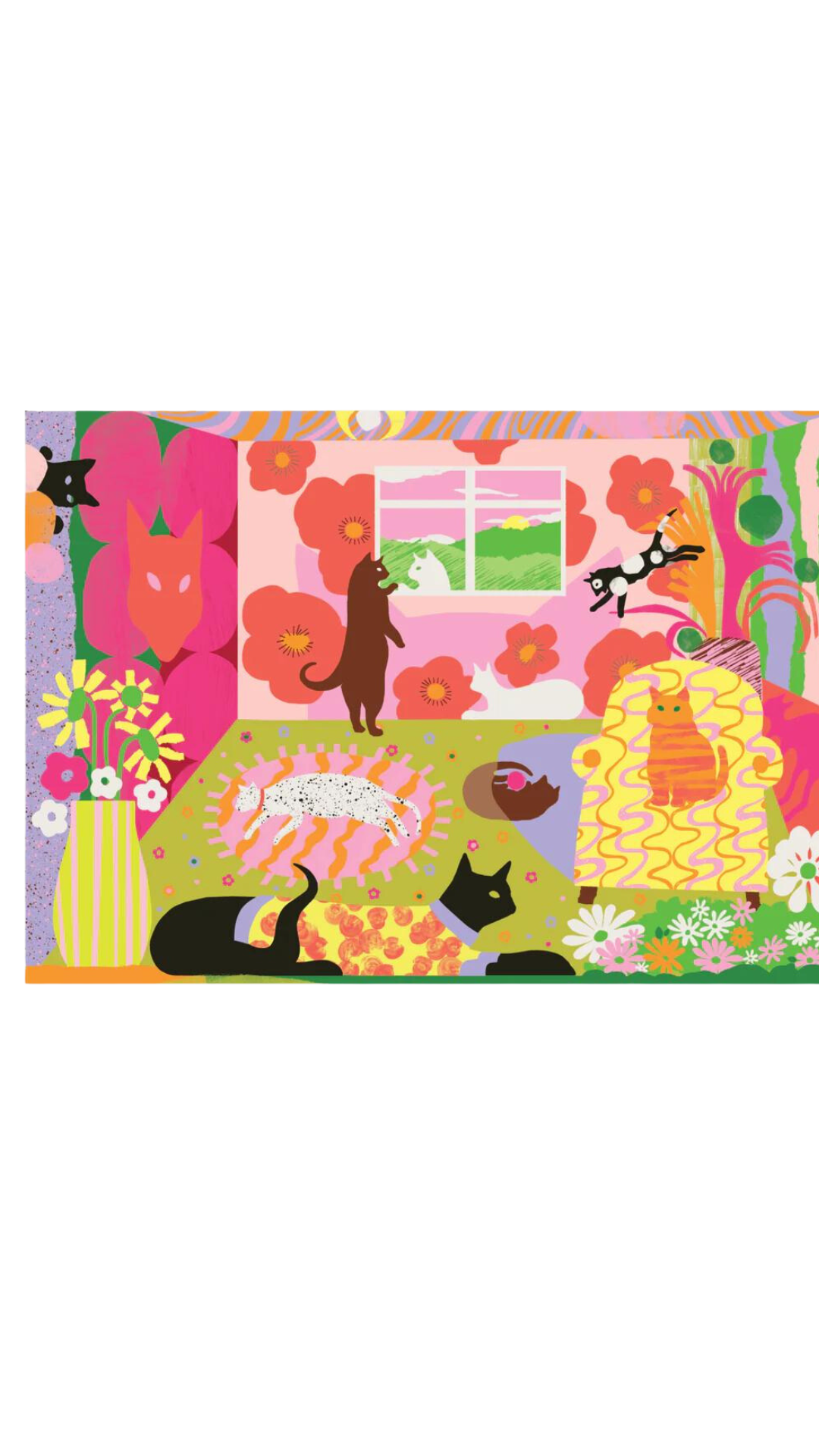 Father Rabbit Puzzle Love Cats