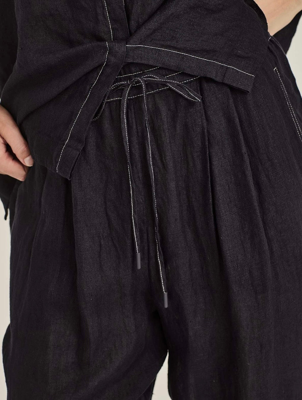 Sills Leo Linen Pant - French Navy