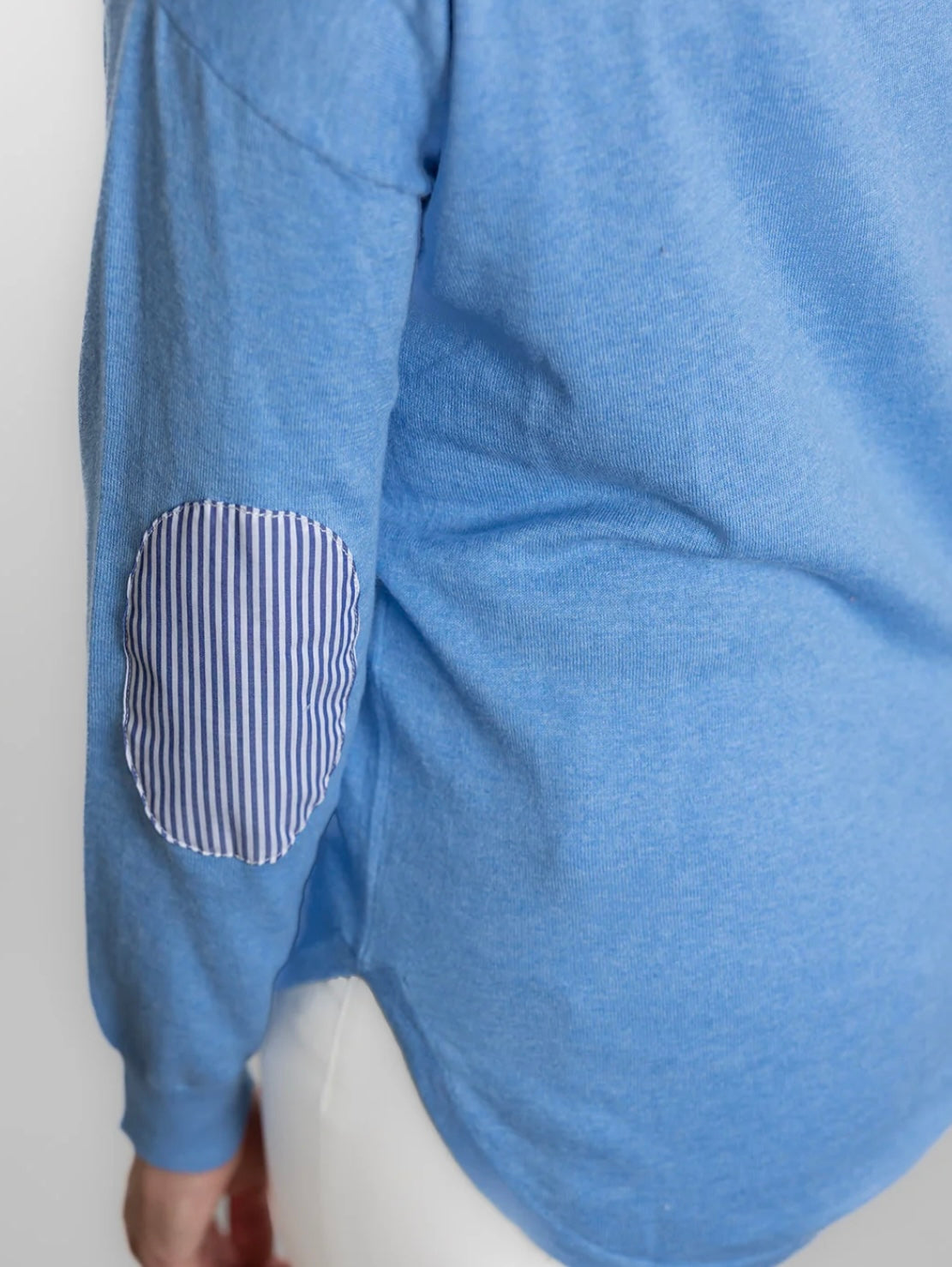 Bow & Arrow Cotton Cashmere Swing Top with patches - Blue