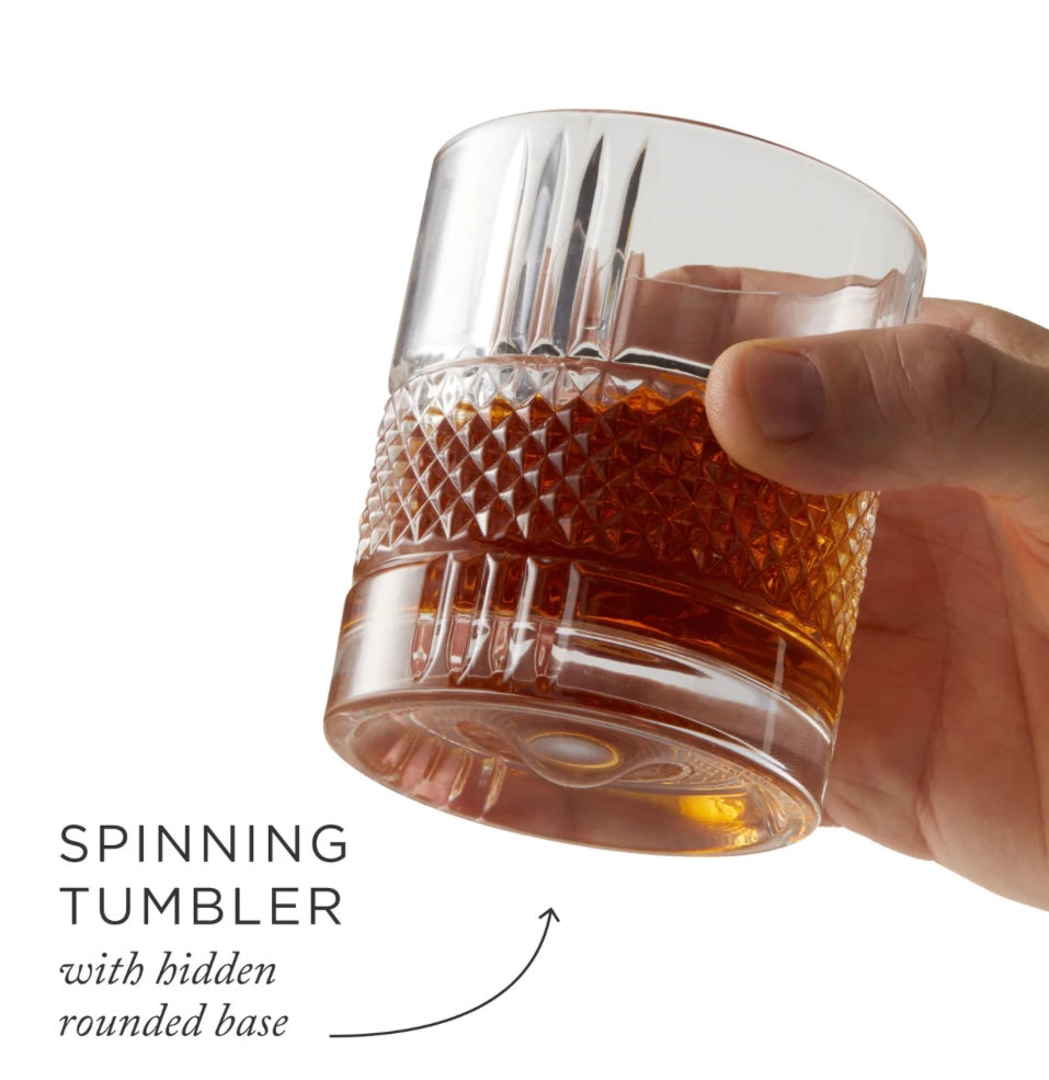 Viski Revolve Rocks Crystal Tumbler