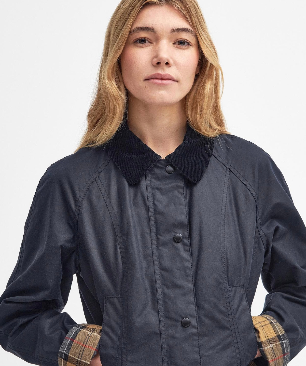 Barbour Beadnell Waxed Jacket - Navy