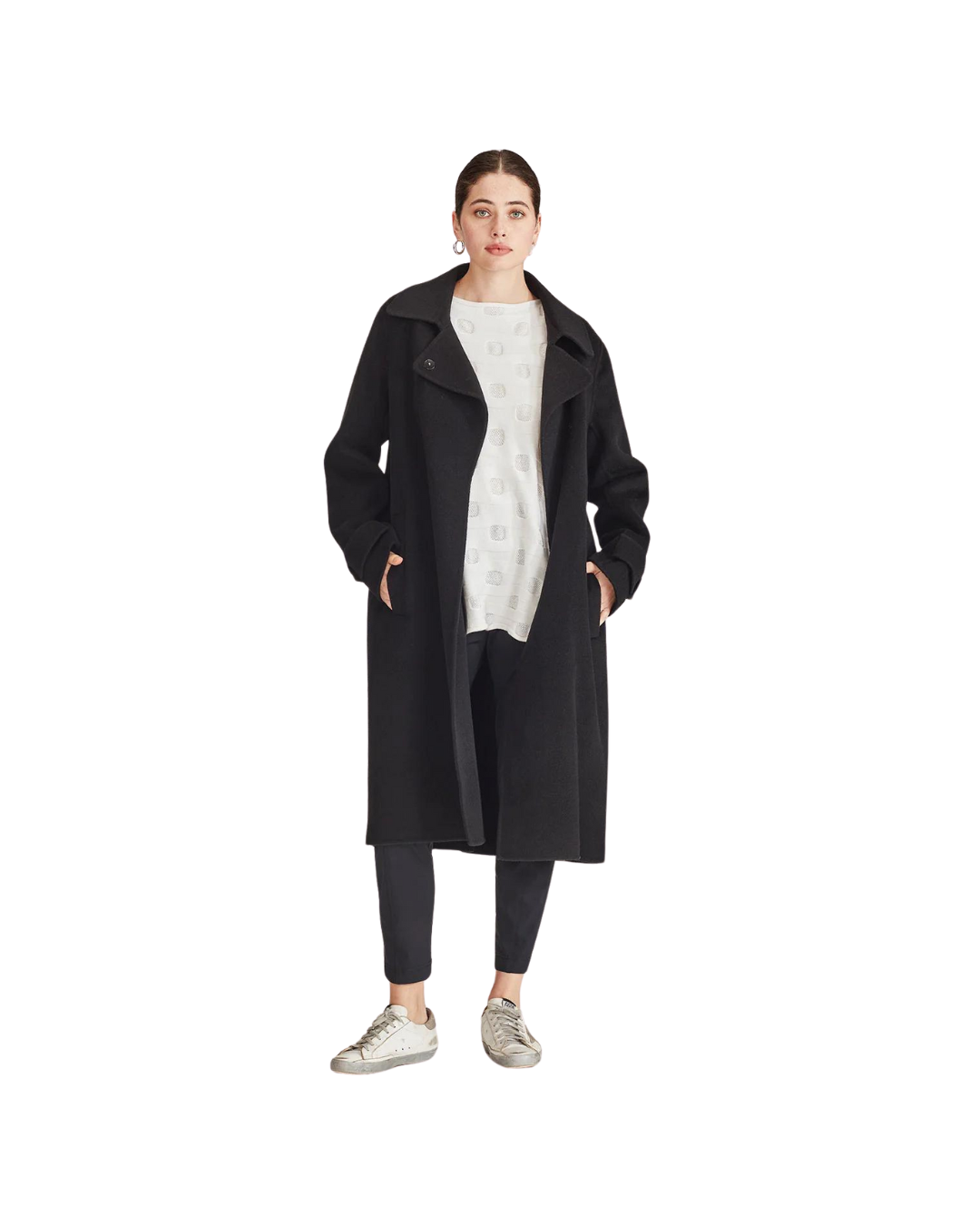 Sills Nova Cashmere Wool Blend Coat - Black