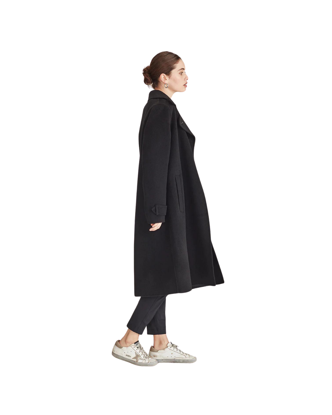 Sills Nova Cashmere Wool Blend Coat - Black