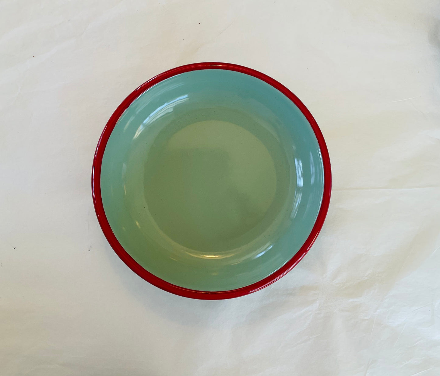 Dishy Enamel Red and Green Plate 20cm