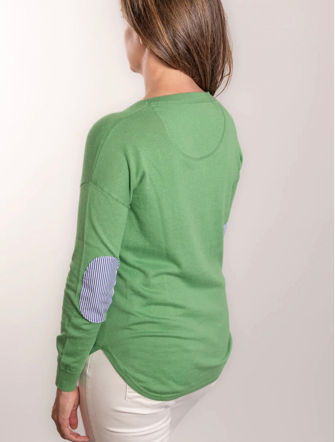 Bow & Arrow Cotton Cashmere Swing Top with patches - Green