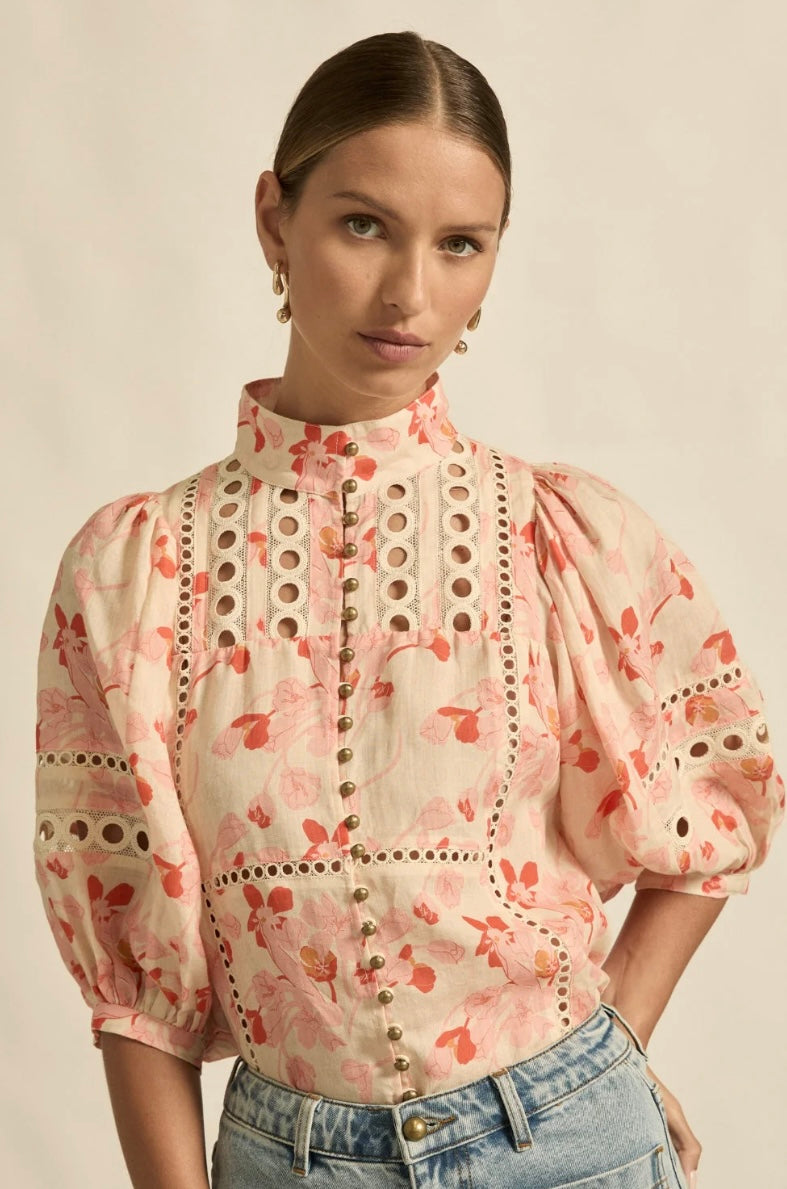 Zoe Kratzmann Cabaret Top - Cherry Tulip