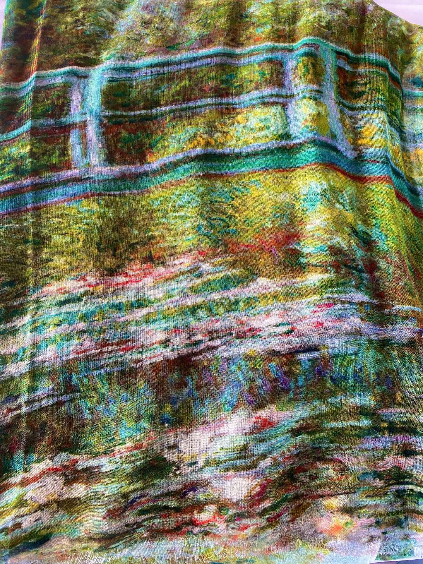 Namaskar Scarf - Green Watercolour