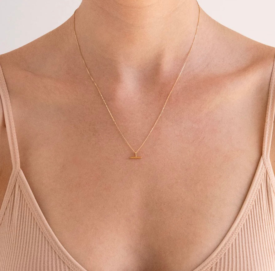 Linda Tahija Mini T-Bar Necklace - Sterling Silver