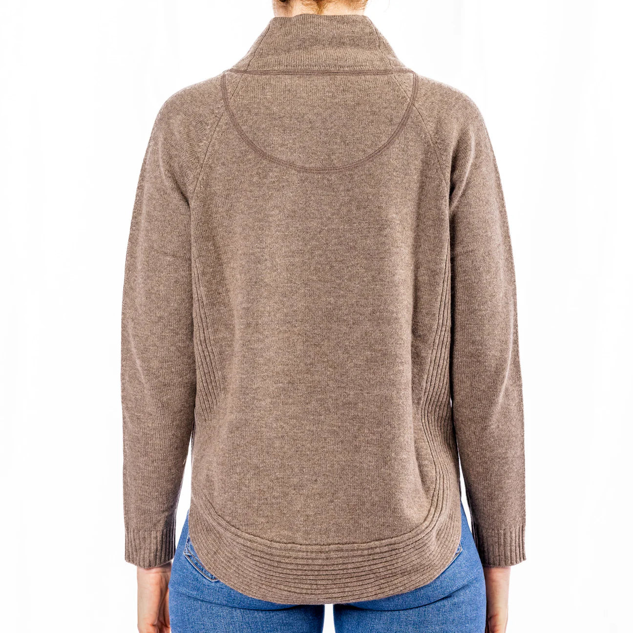 Bow and Arrow Funnel Neck Jumper - Brown