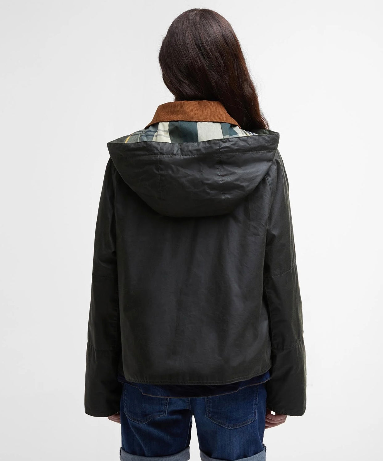 Barbour Erma Waxed Jacket - Archive Olive / Ancient Tartan
