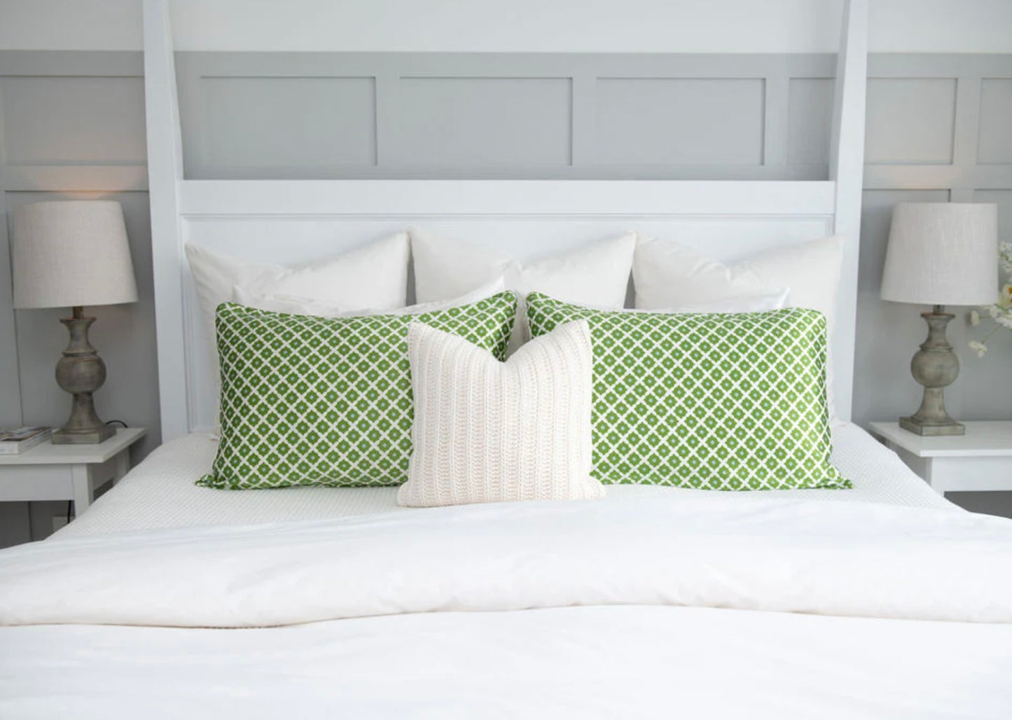 Ever You Luxury Silk Pillowcase - Green Lattice