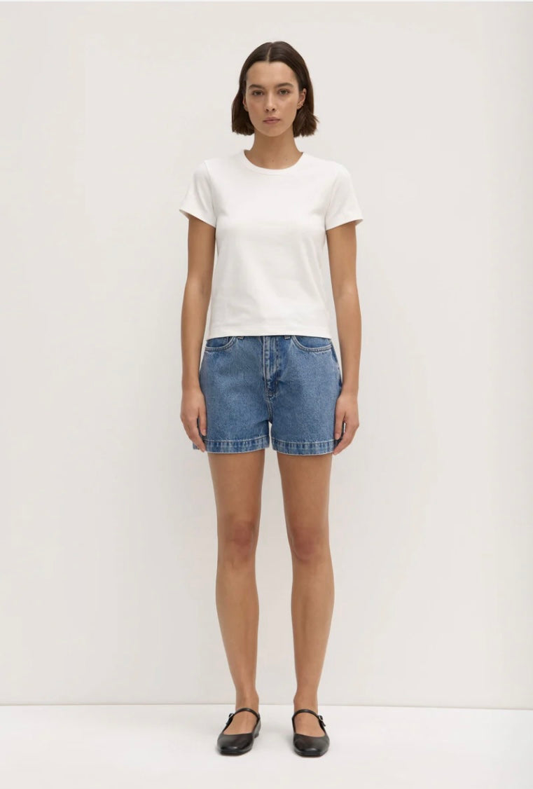 Assembly Label Lyla Cap Sleeve Tee - Antique White
