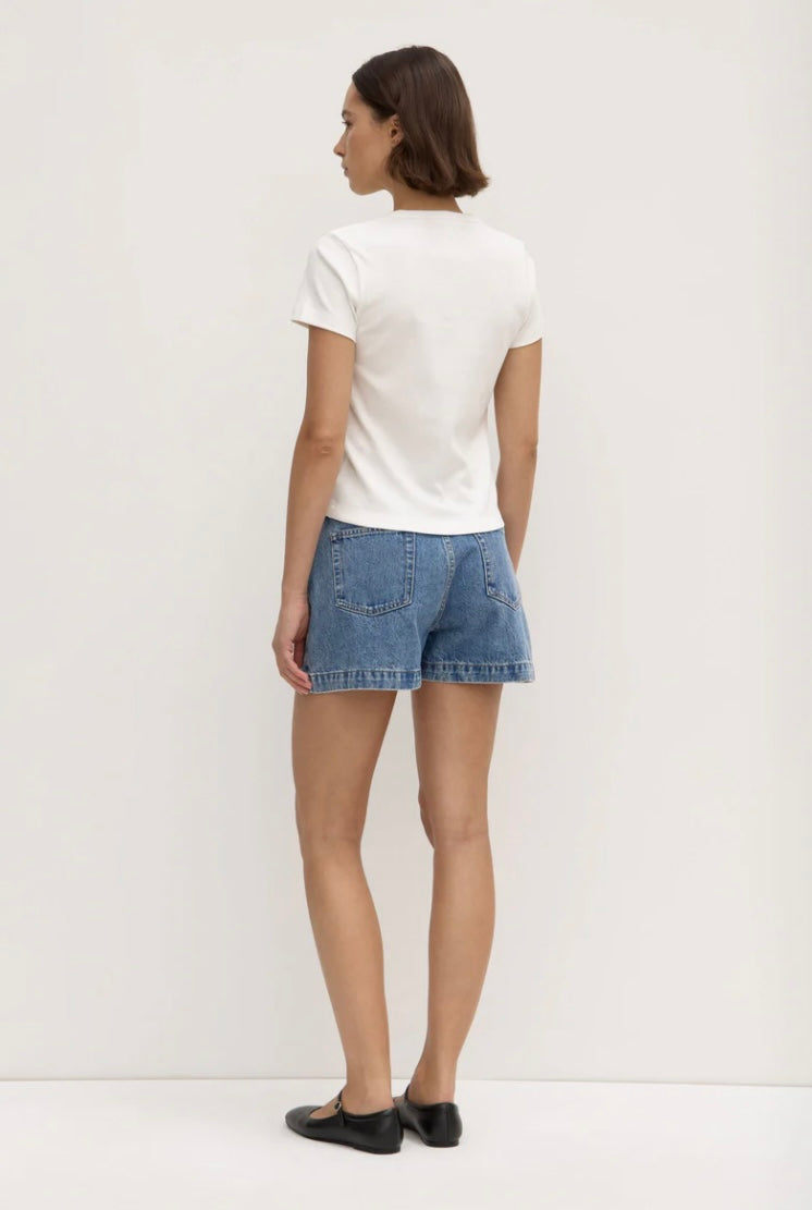 Assembly Label Lyla Cap Sleeve Tee - Antique White