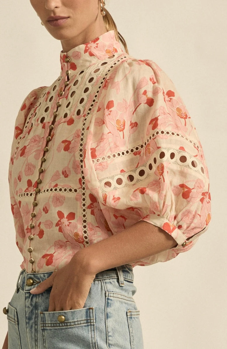 Zoe Kratzmann Cabaret Top - Cherry Tulip