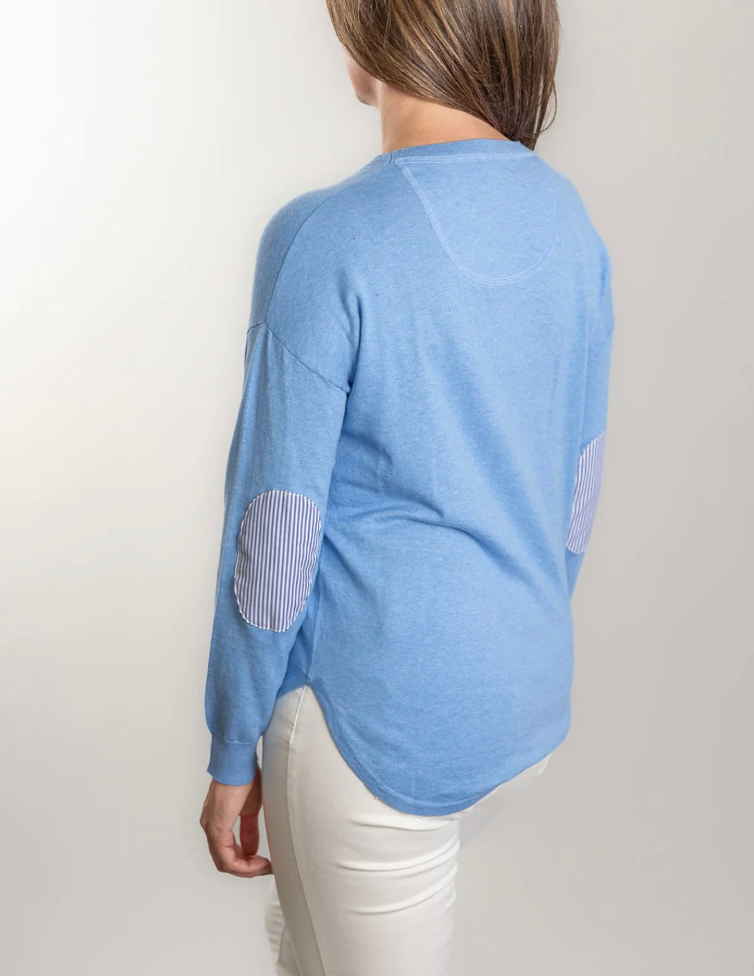 Bow & Arrow Cotton Cashmere Swing Top with patches - Blue