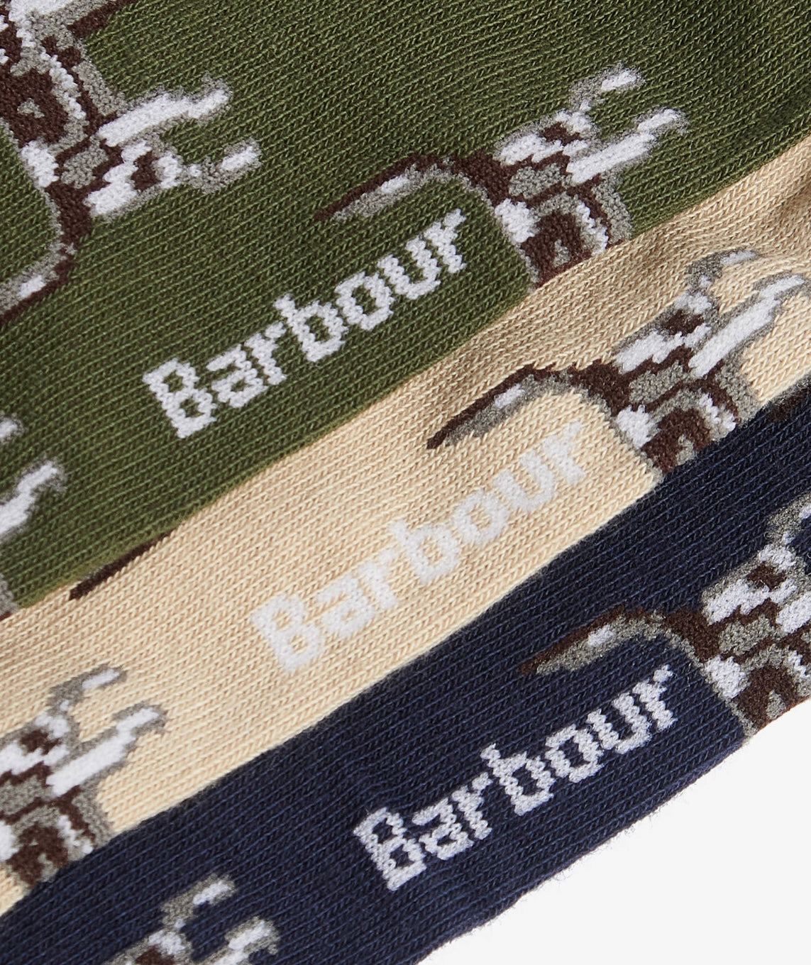 Barbour Pointer Dog Sock Set of 3 - Size EUR40-45