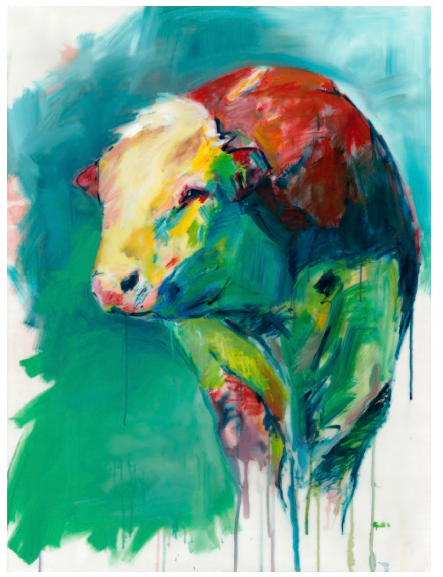 Amelia Guild Art - Red Bull (Framed)