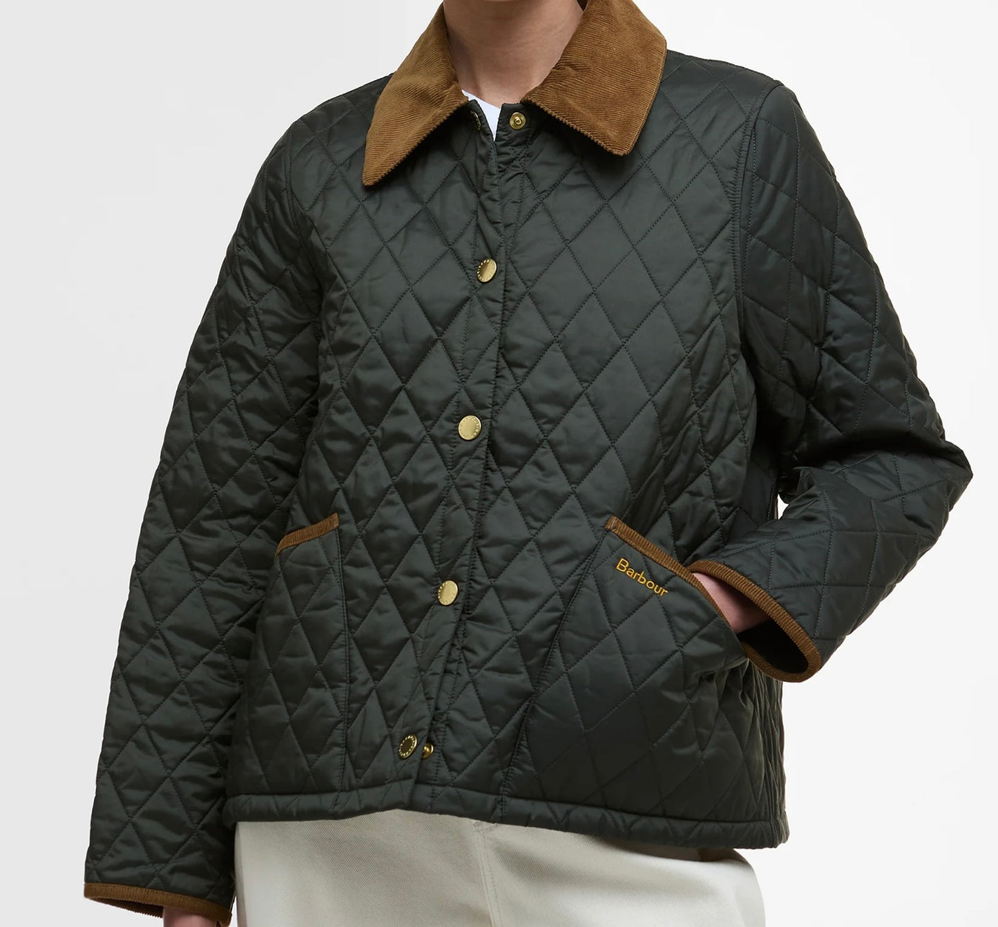 Barbour Icons Cropped Liddesdale Quilted Jacket - Sage/Ancient