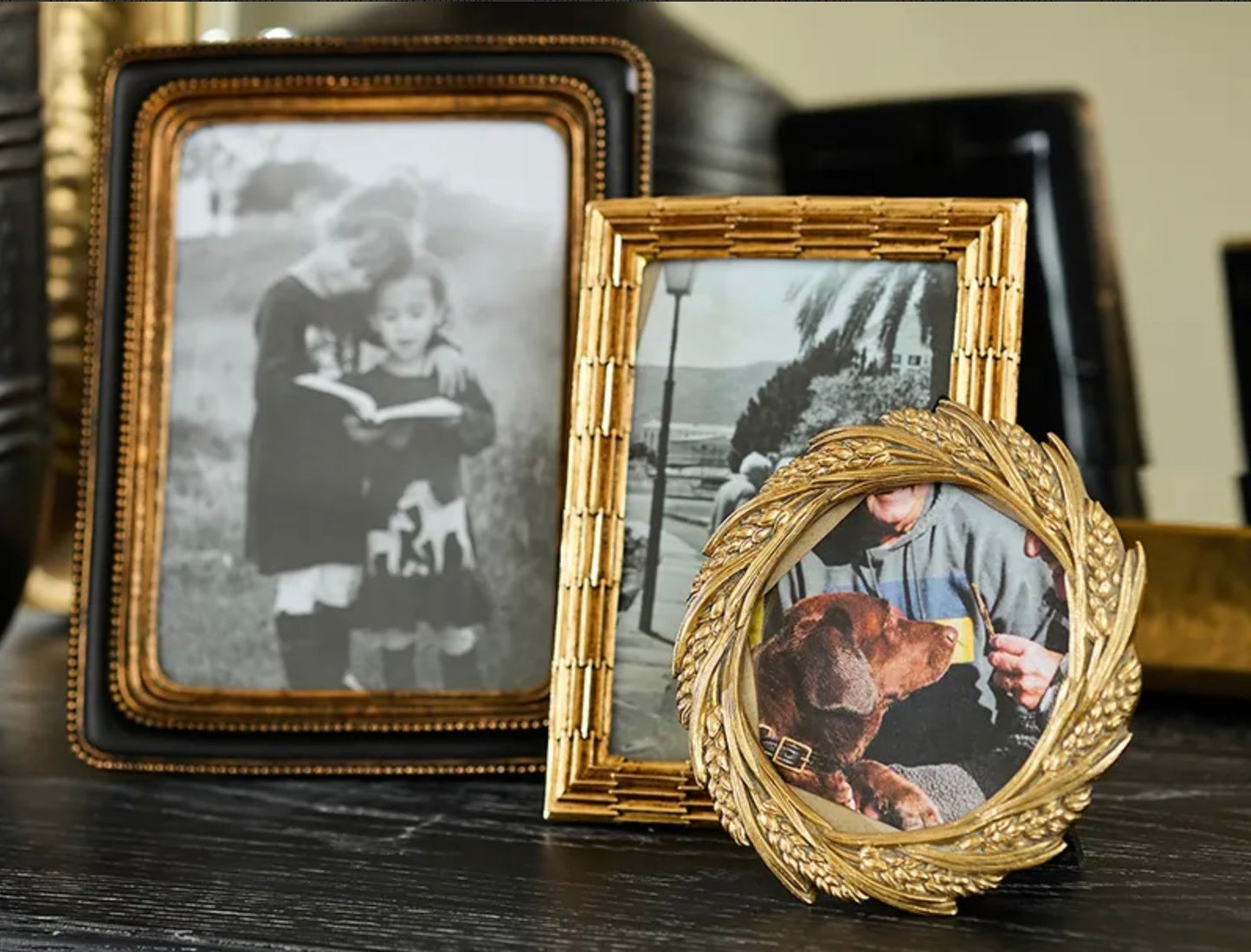 Wheat Round Photo Frame