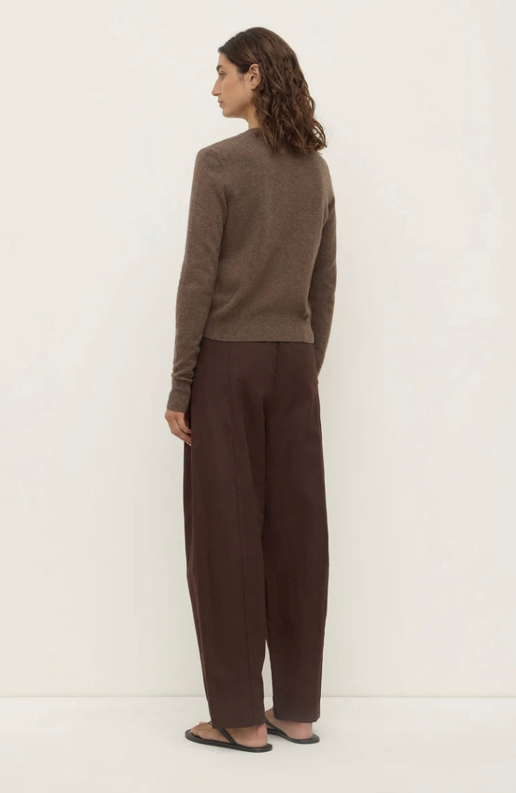 Assembly Label Benny Knit Cardigan - Cocoa Marle