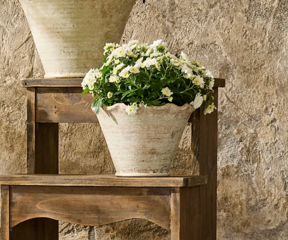 French Country Wavy Planter Pot Small