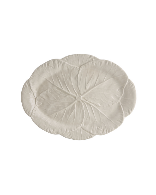 Bordallo Pinheiro - Cabbage Large Oval Platter - Vintage White