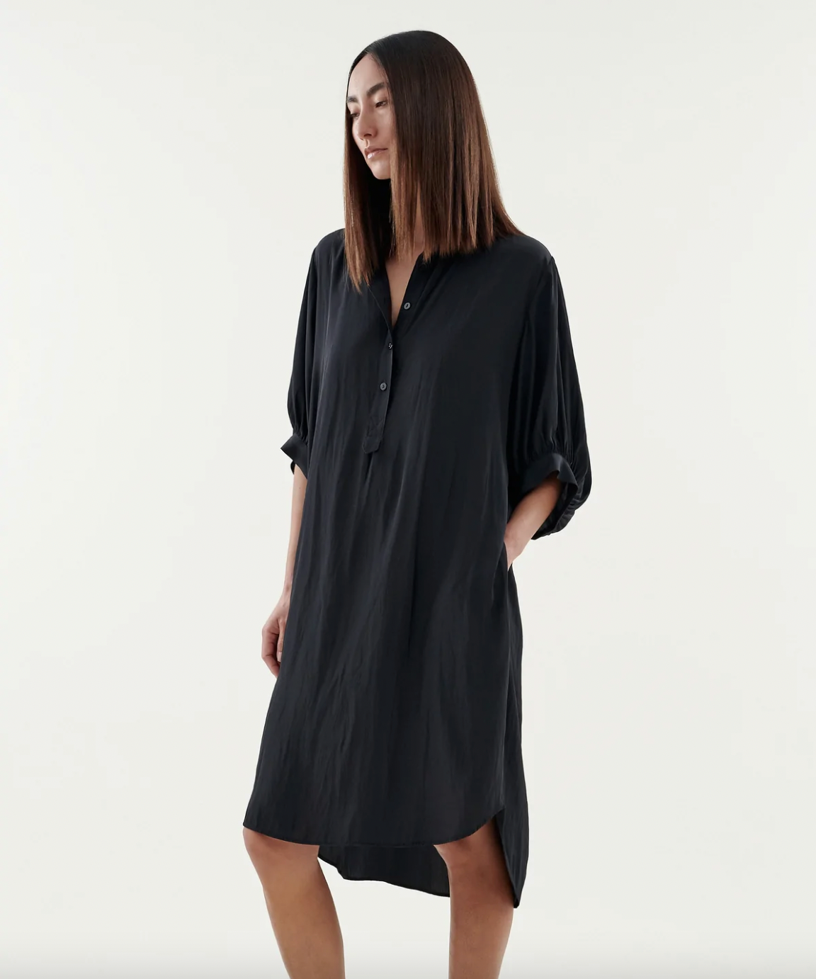 Vise Shirt Dress - Coal