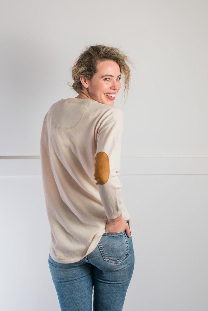 Bow and Arrow - Almond Swing Jumper with Tan Patches