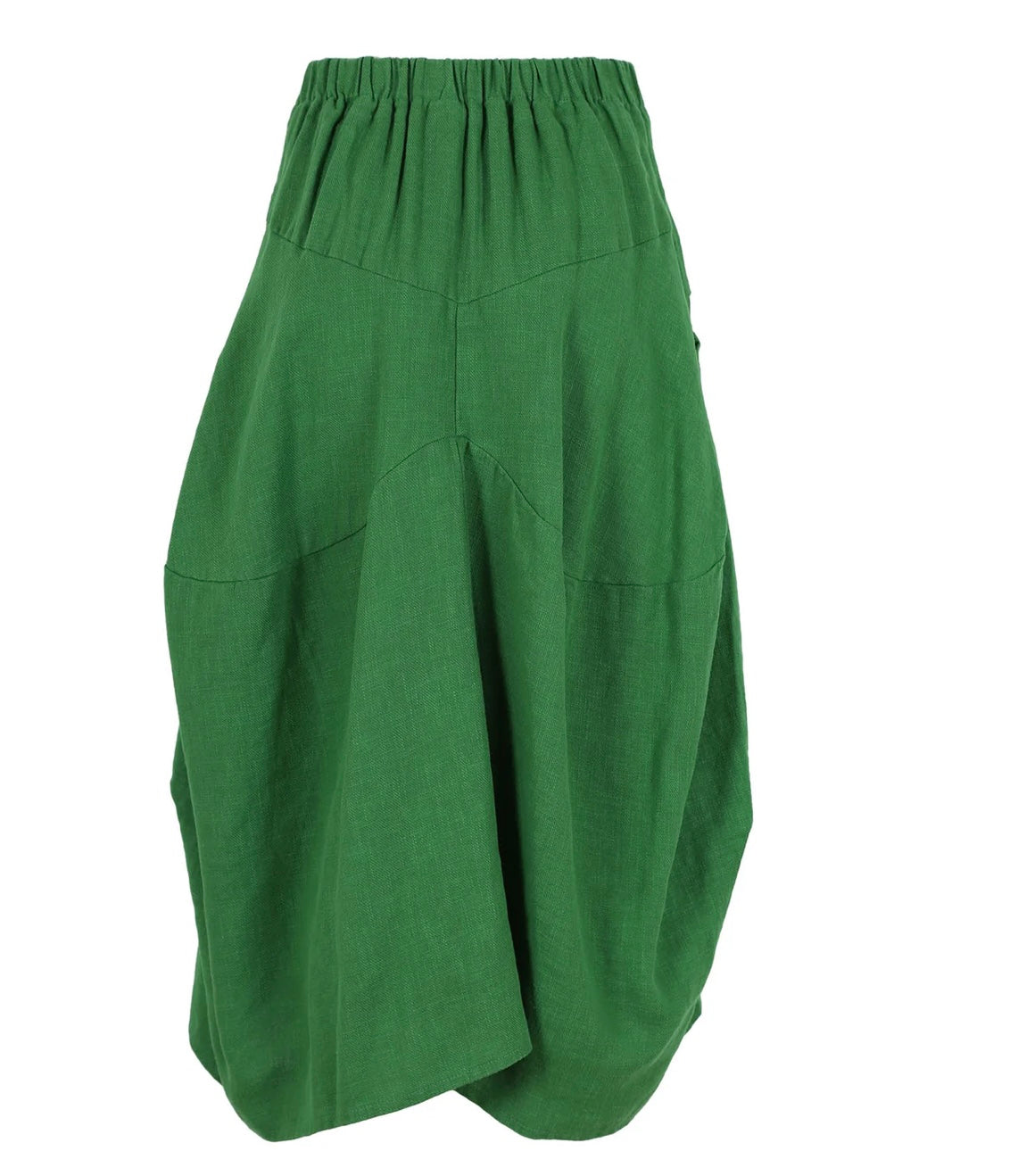 Olga De Polga Milwaukee Fiesta Skirt Parakeet Green Slub Linen