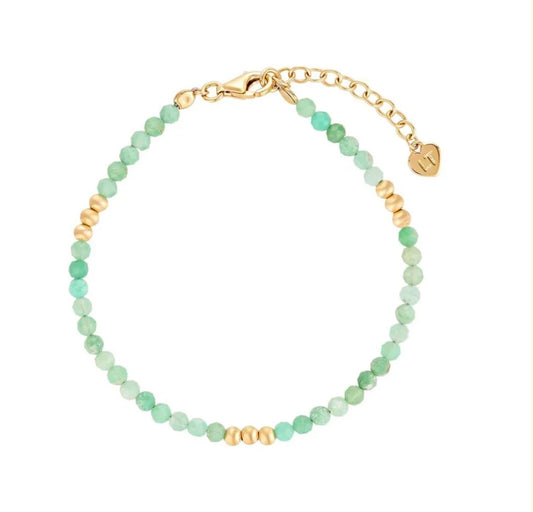 Linda Tahija Chrysophrase Mirage Bracelet - Gold
