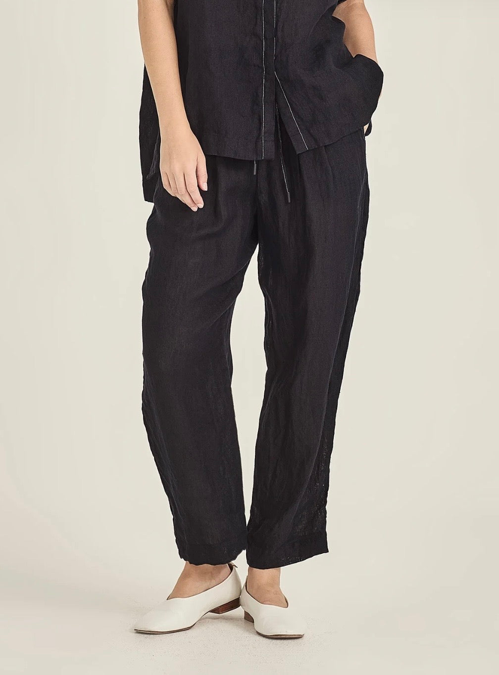Sills Leo Linen Pant - French Navy