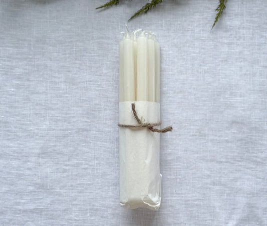 Petite Taper Candle Ivory - Set of 8