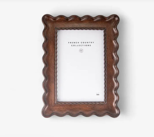 Chestnut Wavy Photo Frame 4x6