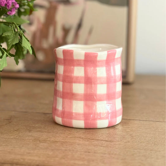 Noss & Co Peony Rose - Rose Pink Gingham Candle