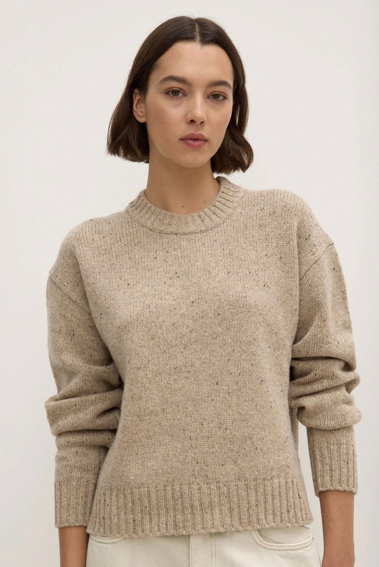 Assembly Label Beau Wool Merino Knit - Stone Marle